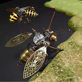 NUOSHANZS Bumblebee desk sculpture demonstrates a compact finished model for display.