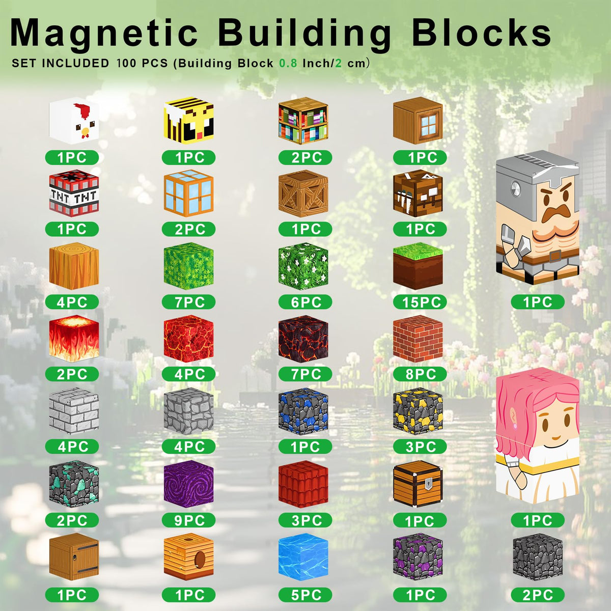 Nurcazo lava and water blocks create dynamic landscape for creative build-along play.