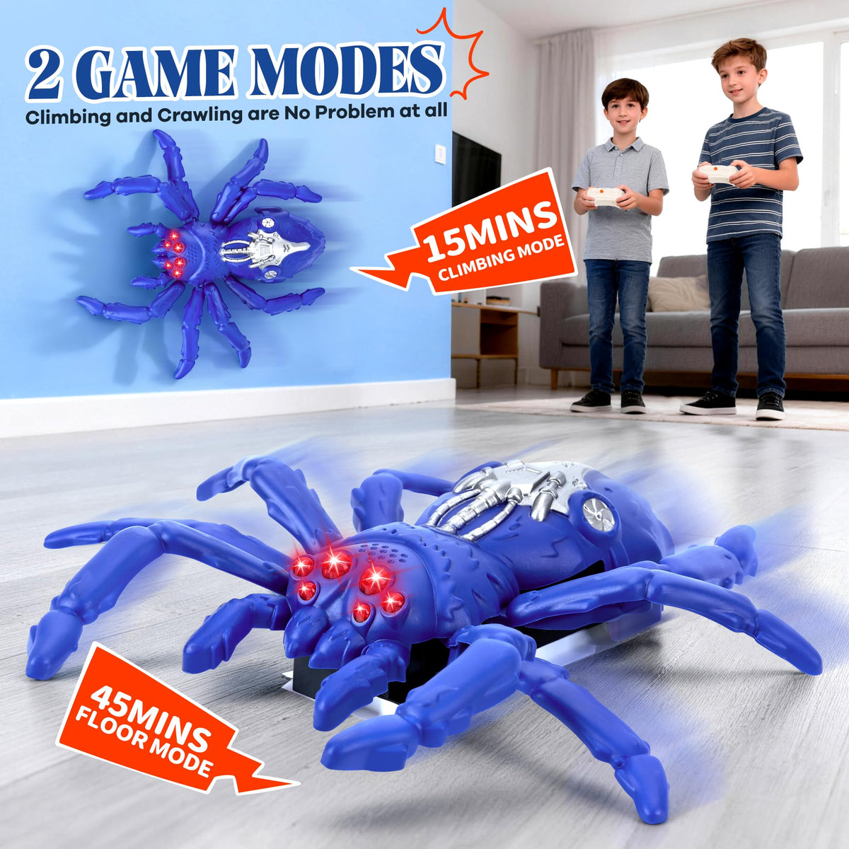 Nurcazo RC spider with LED eyes for nighttime pranks and thrills