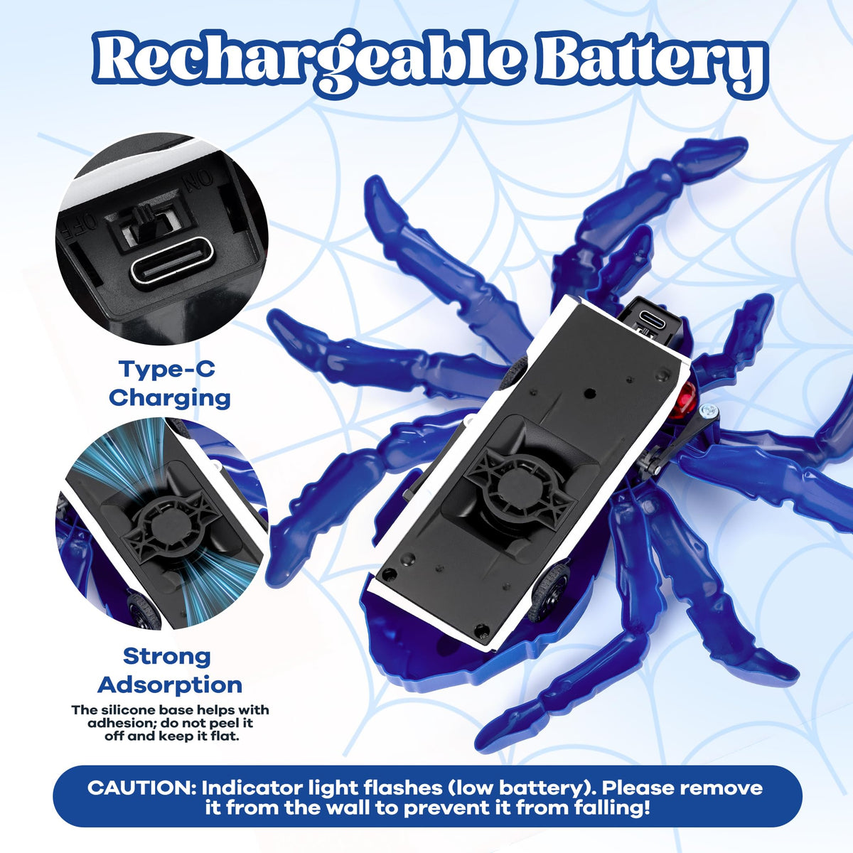 Nurcazo indoor prank play with lifelike spider toy