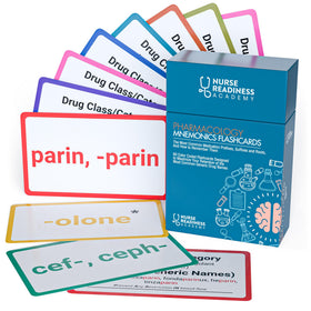 Nurse Readiness Academy color-coded flashcards boosting memory during study sessions