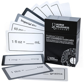 Nurse Readiness Academy flashcards front cover for dosage calculations