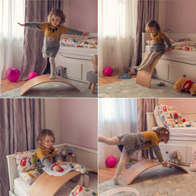 Nutty Toys wobble board kids on board for cooperative play