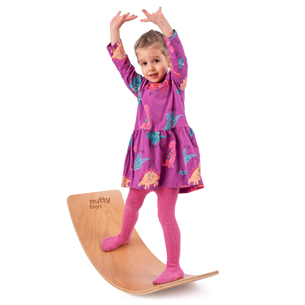 Nutty Toys Montessori wobble board top view for balance practice