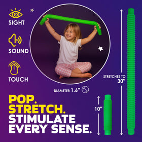 Nutty Toys Pop Tubes - connectable designs to build chains, boosting fine motor skills and imaginative reasoning.