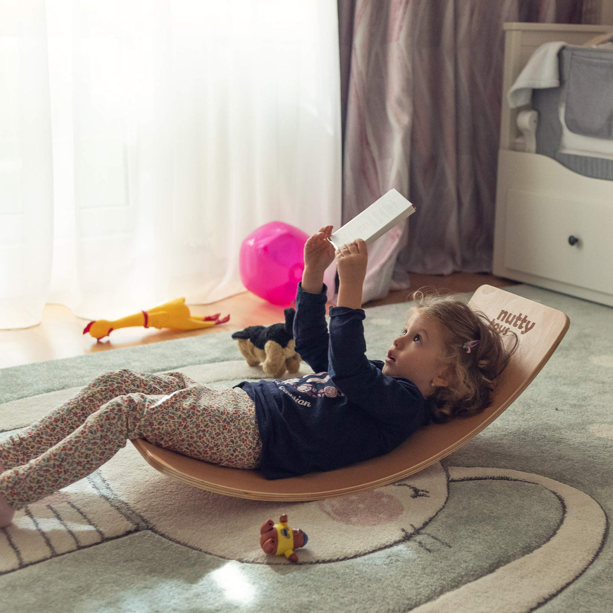 Nutty Toys wobble board in imaginative play scenario