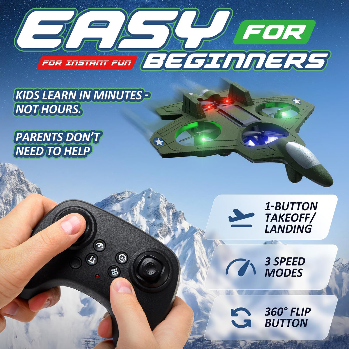 Nutty Toys RC Stunt Airplane built with durable EPP foam