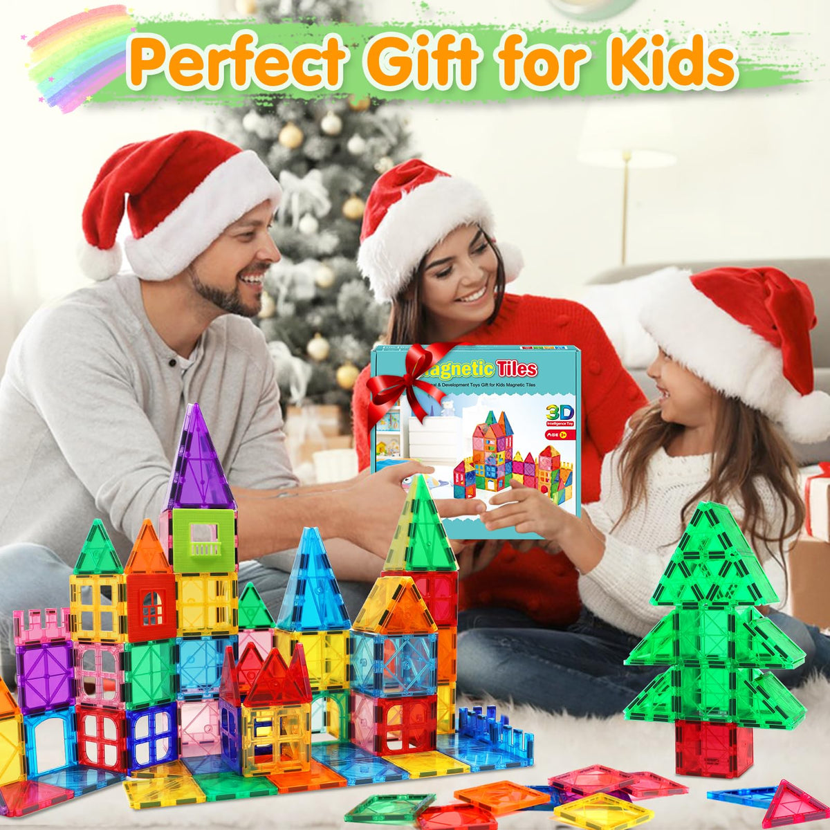 NVHH magnetic tiles made of safe ABS material with smooth edges for kids.