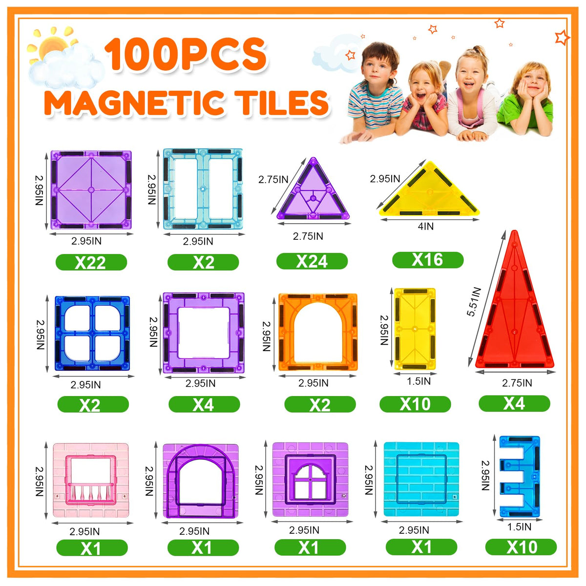 NVHH magnetic tiles stored neatly in a durable storage box for tidy play space.