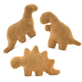 NXCHIZS dino nugget pillow set on bed, cozy kid-friendly decor