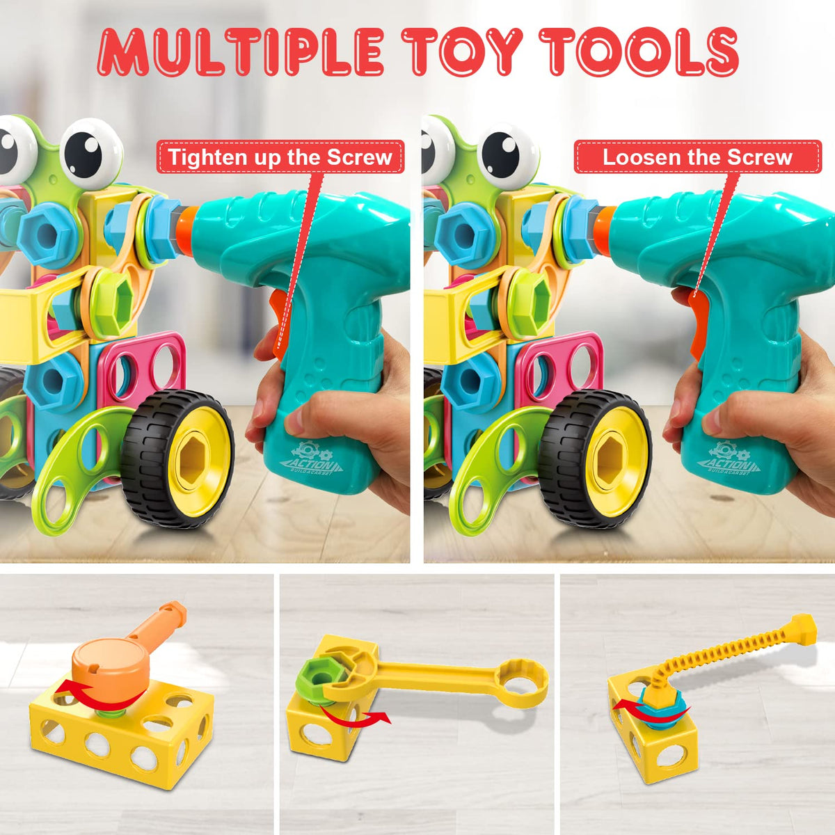 NXONE colorful construction pieces inspire imagination and creativity.