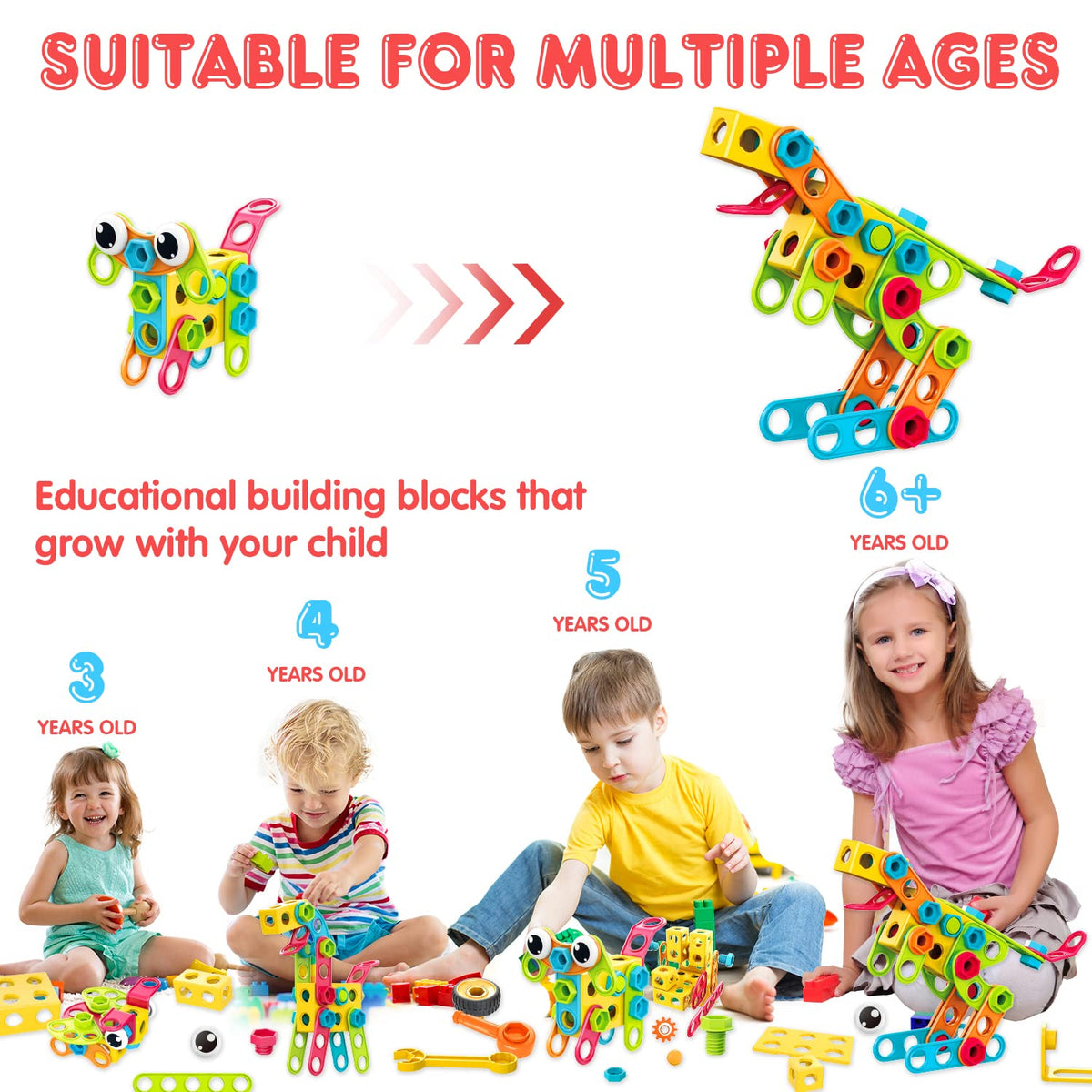 NXONE instruction booklet guides kids to create varied shapes.
