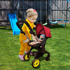 The New York Doll Collection maroon stroller is a thoughtful gift idea for girls.