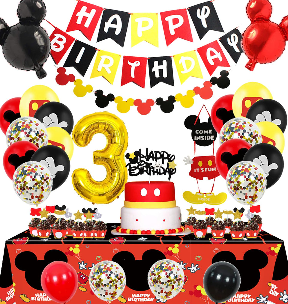 Nyhpar Cartoon 3rd Birthday banner brightens the party space and ties the theme together.