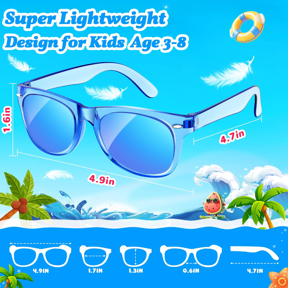 nylytek sunglasses ideal for beach, pool, and outdoor adventures.