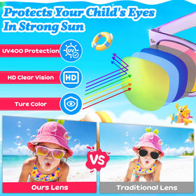nylytek kids sunglasses with polarized lenses reduce glare during outdoor activities.