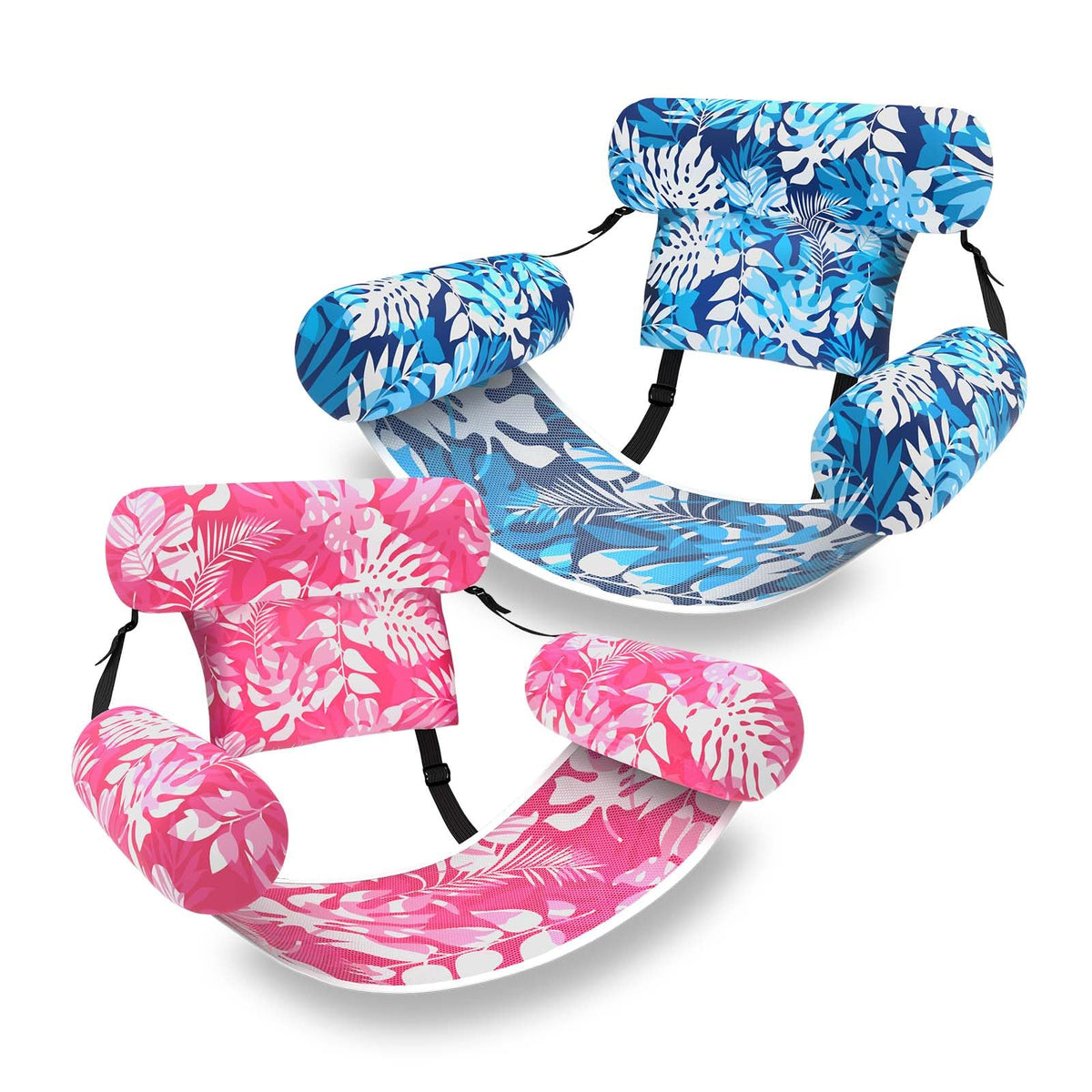 Nyrveua 2-pack pool floats for adults with adjustable features and stable support.