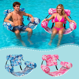 Nyrveua pool float chair backrest with ergonomic design for relaxed lounging.