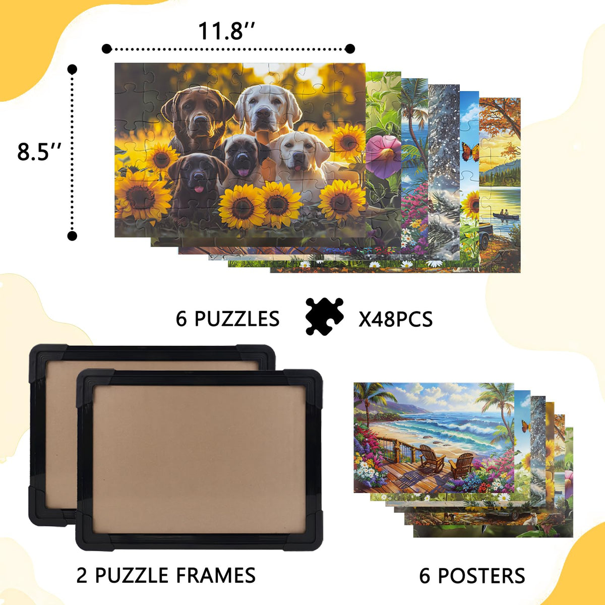 NZNDB two frames to display the finished puzzles.