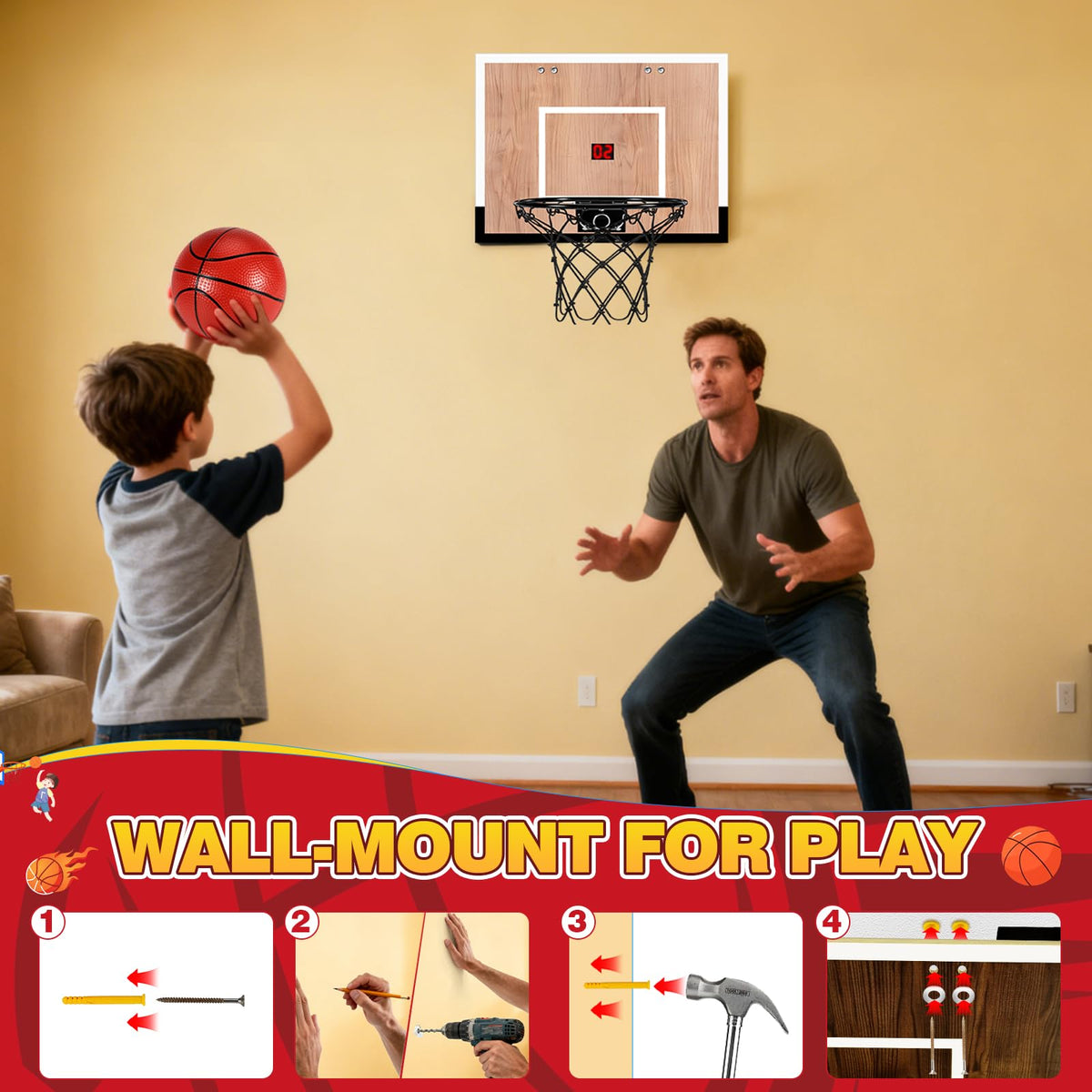 NZQXJXZ wall-mount option fits bedrooms, offices, and spaces.