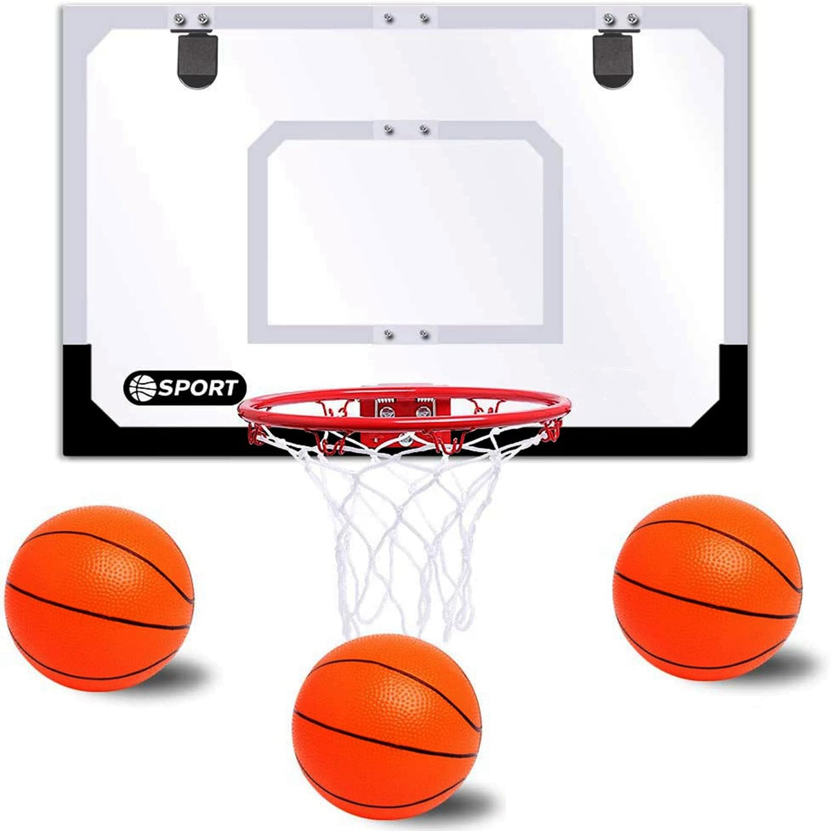 NZQXJXZ 24x16 backboard mounted on door for spacious kid-friendly play