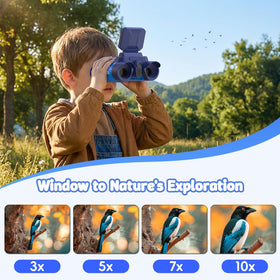 OAEBLLE Nature Camera with 10x zoom brings distant birds into clear view.