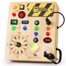 OAKJAR Busy Board LED light panel enhances visual exploration and touch.