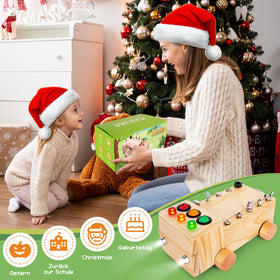 OAKJAR Montessori screwdriver busy board portable design for on-the-go play.