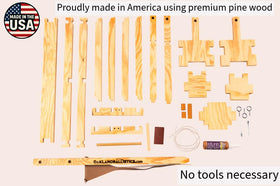 Oakland Ballistics Pre-cut wood pieces highlight quick setup.