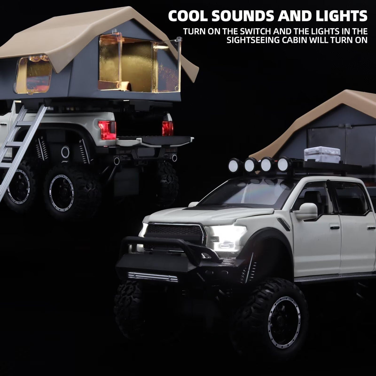 OANMYJJO F150 diecast truck side view with rugged finish for active play
