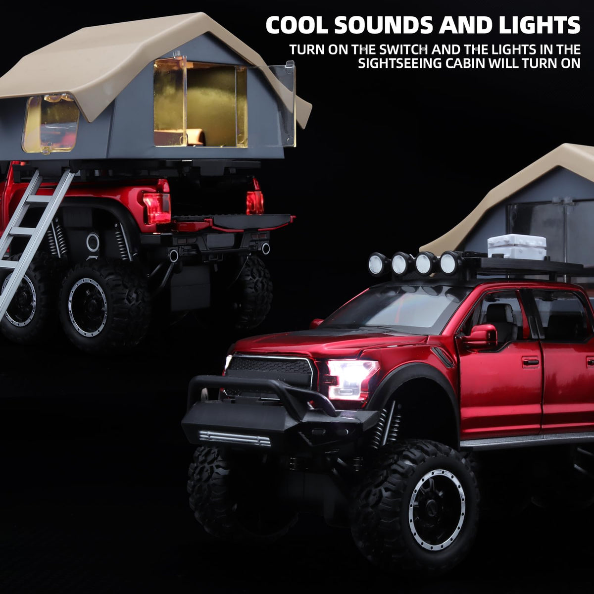 OANMYJJO F150 pull-back action truck for quick, kinetic fun.