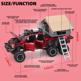 OANMYJJO F150 toy truck front with sound and lights enhances interactive play.