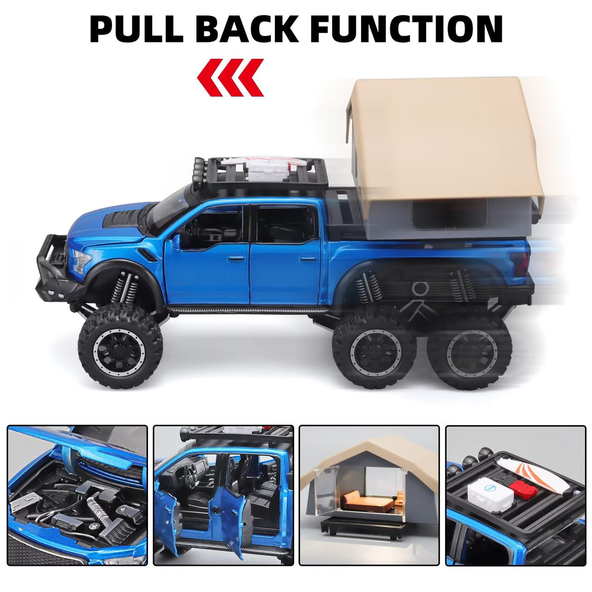 OANMYJJO six wheels with shock absorbers, smooth rolling on carpet and floor