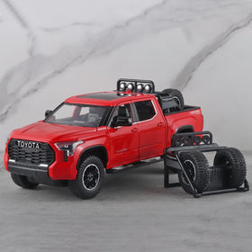 OANMYJJO Tundra diecast truck lights and sounds add immersive realism.