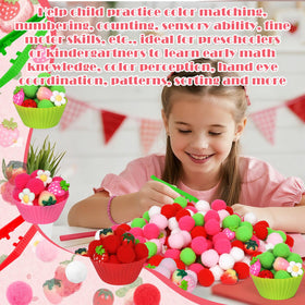 OAXNTGW pom-pom balls adding tactile fun and color recognition.