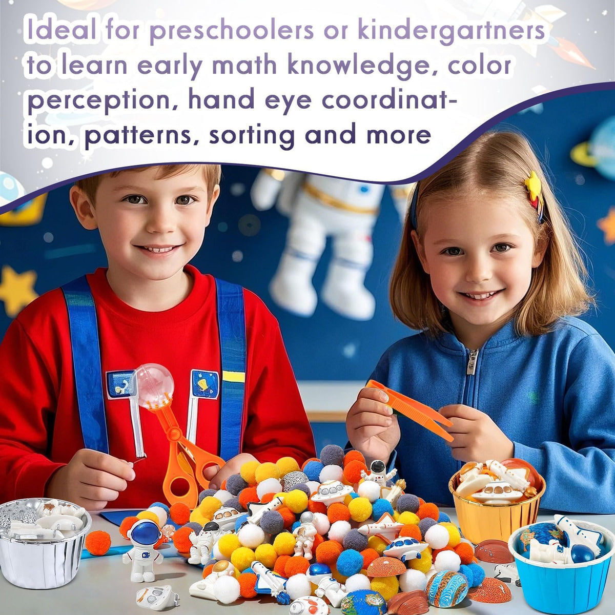OAXNTGW counting and sorting items kit supports early numeracy through play