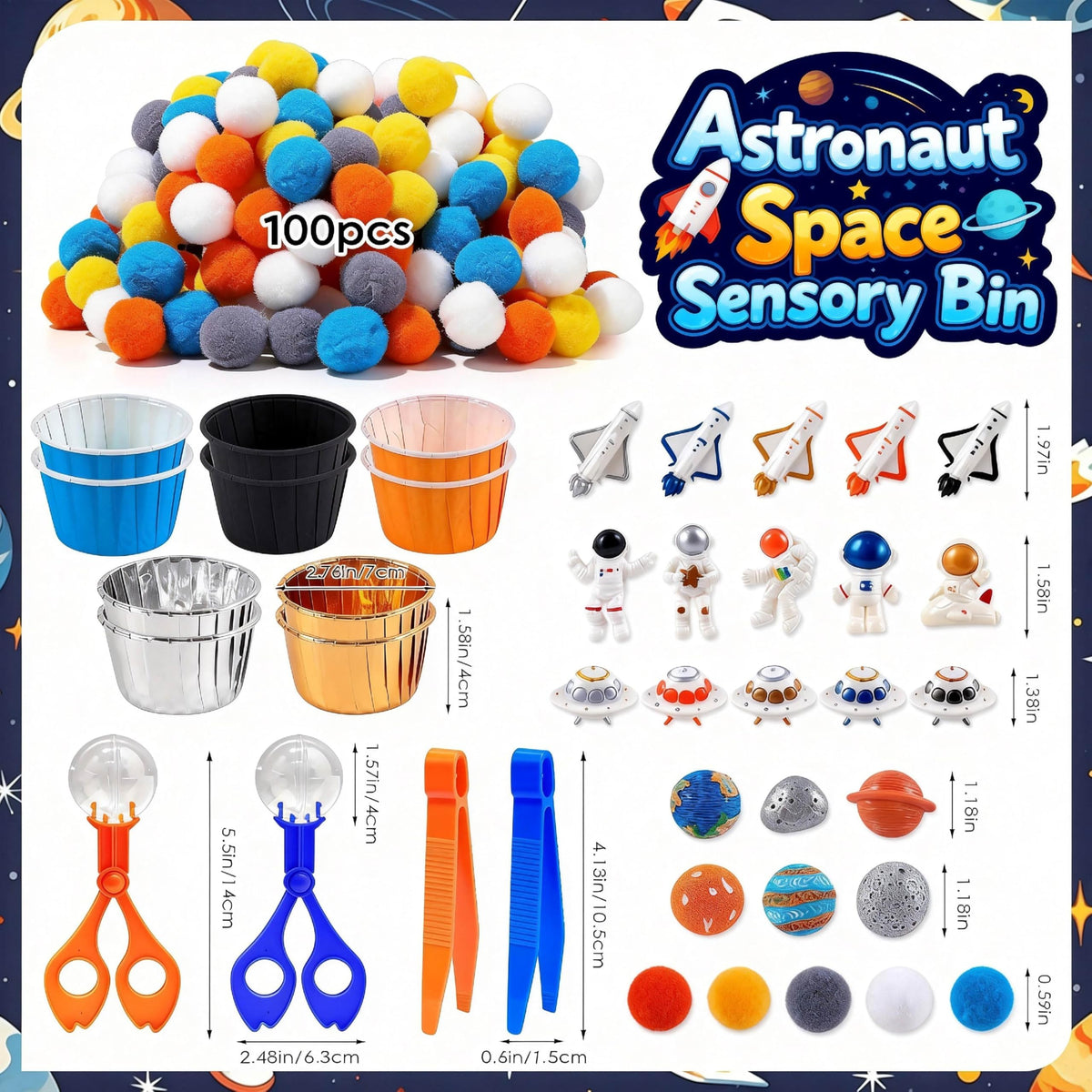 OAXNTGW tweezers for precise placement in space-themed sorting activities