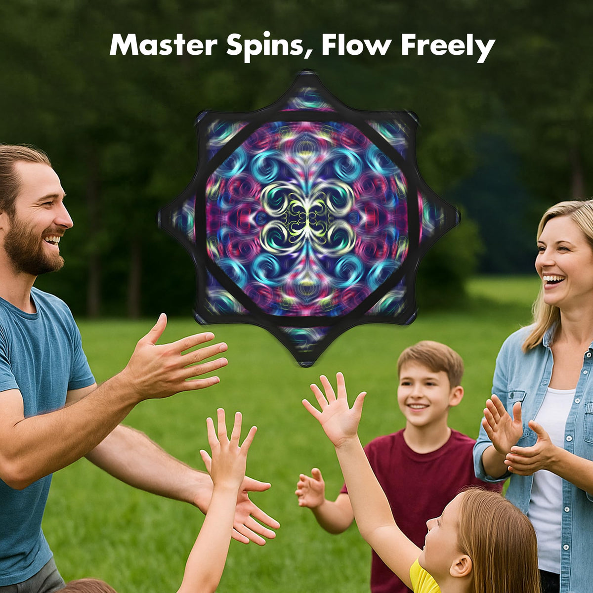 OAZOXCX Flow Star Cloth Toy folded compactly for easy transport and setup.