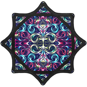 OAZOXCX Flow Star Cloth Toy with paisley pattern in motion for smooth practice.