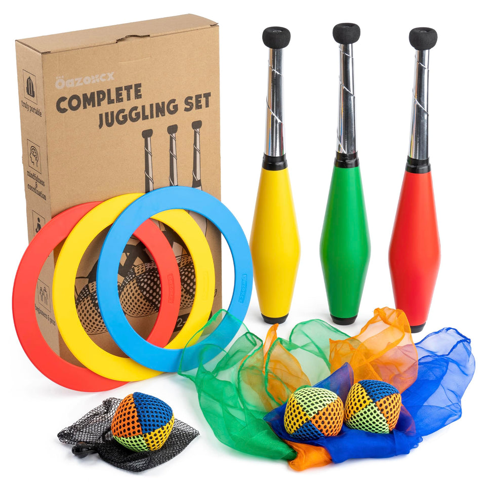 oazoxcx juggling kit beginner balls for smooth hand-eye coordination practice