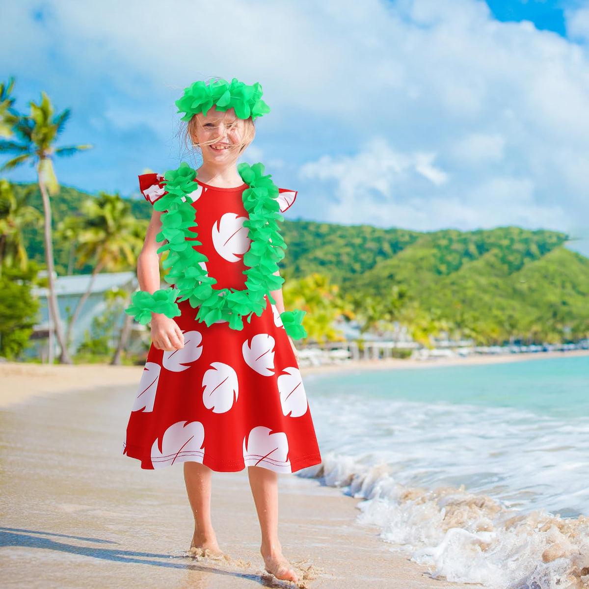 Obavioy Hawaiian accessories set soft, lightweight, ideal for playtime and parties