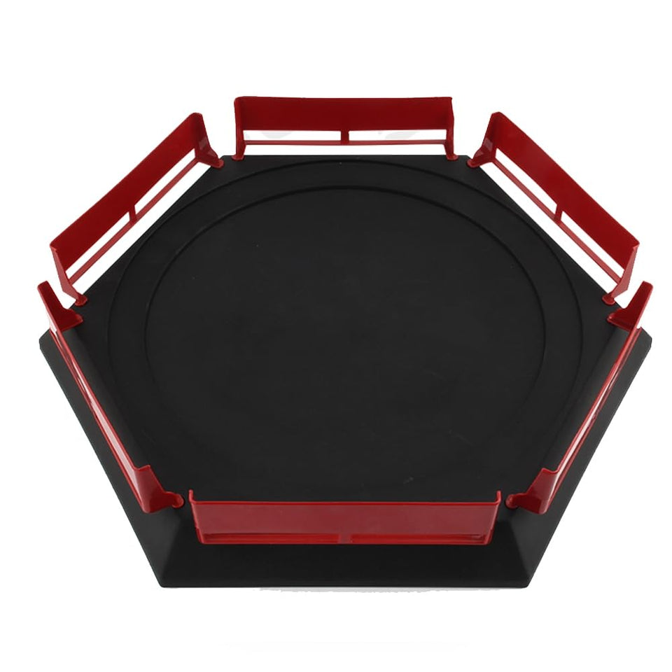 OBEST Stadium Battle Arena side view, durable plastic for lasting kid battles.