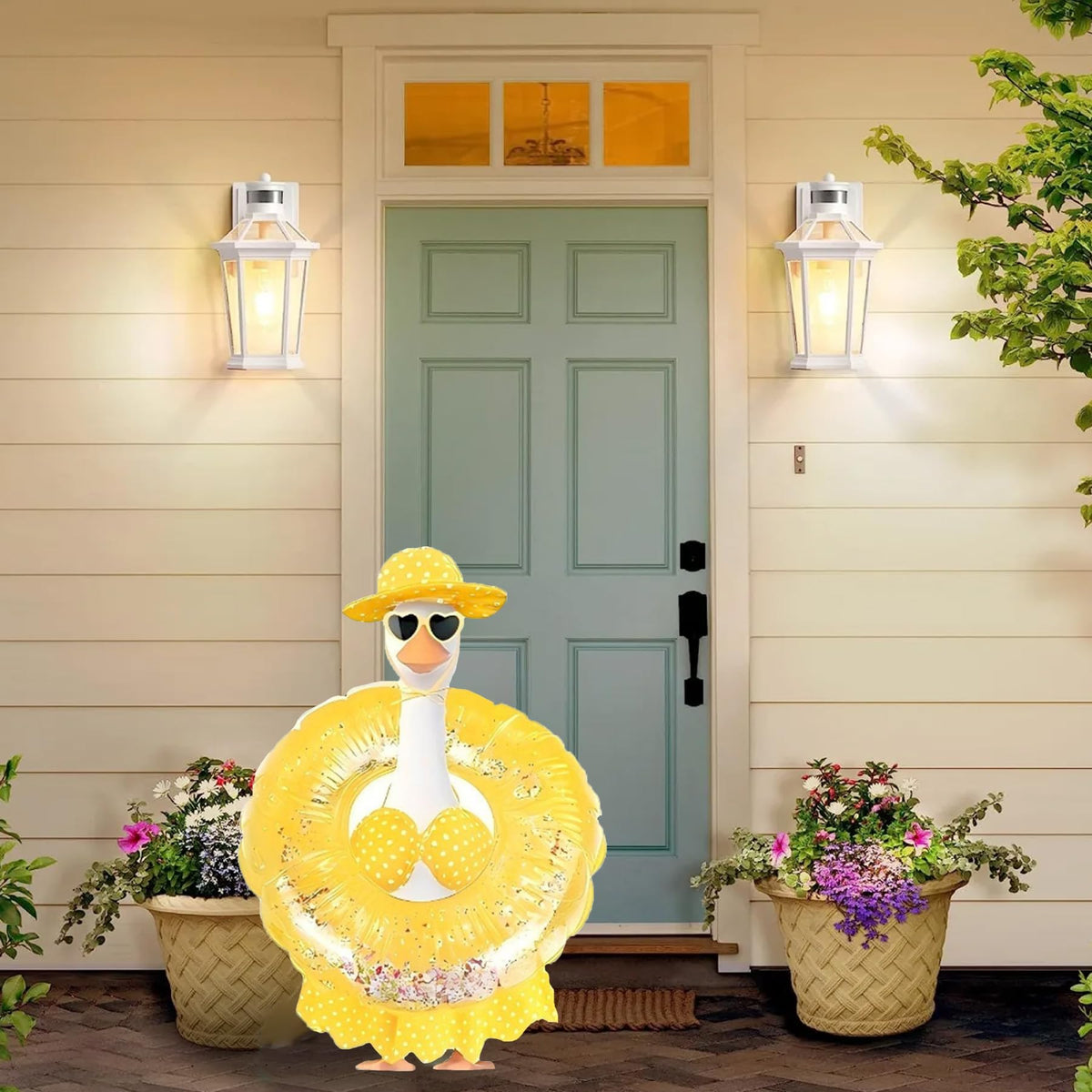 OBILAN straw hat detail highlights summer porch styling