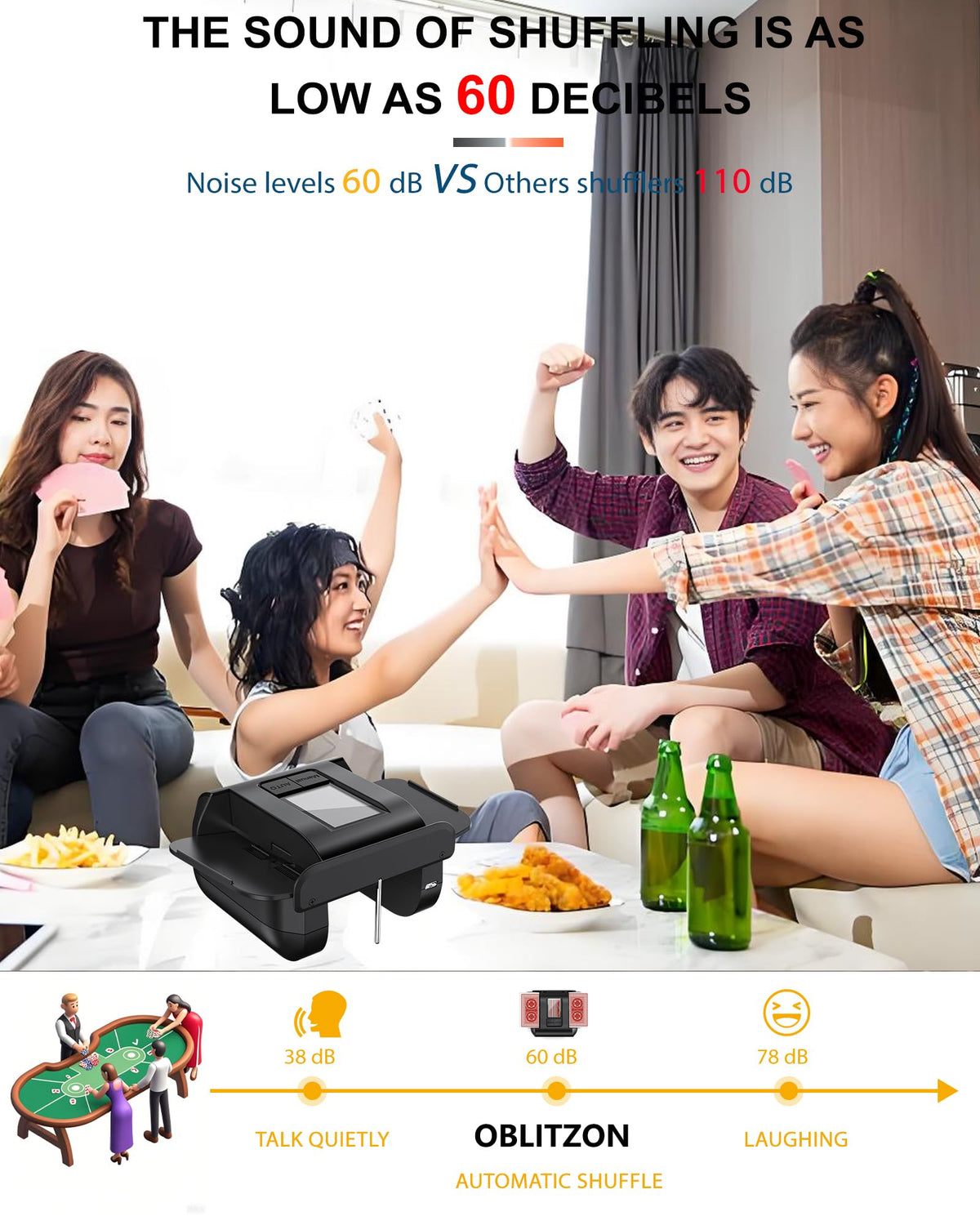 OBLITZON rechargeable 2000mAh battery with USB-C for long game sessions.