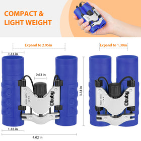 OBUBY binoculars with center focus knob for easy adjustment by children