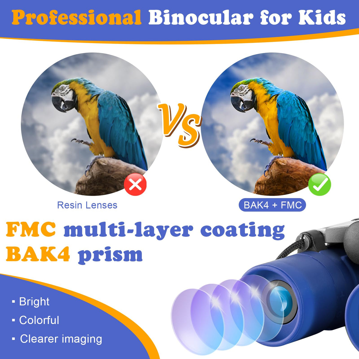 OBUBY kids binoculars offer non-slip grip for secure handling outdoors