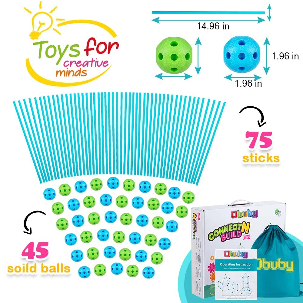 OBUBY easy-assembly design helps kids build quickly and safely.