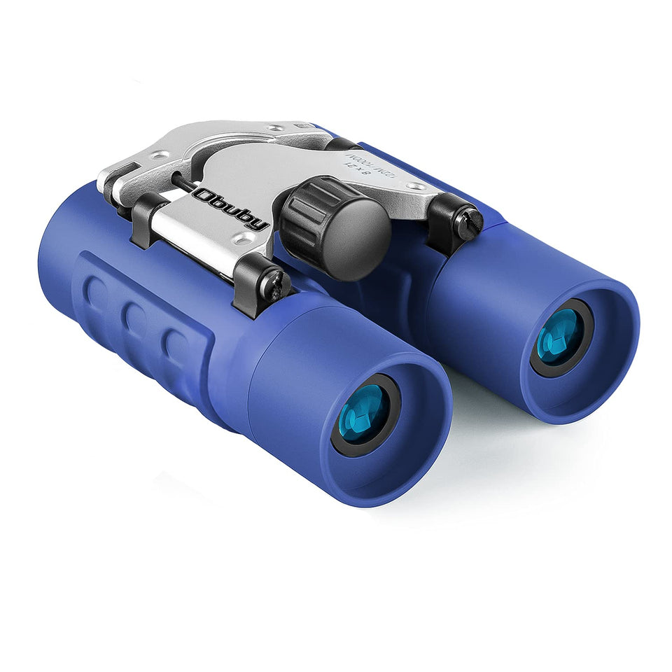 OBUBY kids binoculars 8x21 blue body for outdoor bird watching