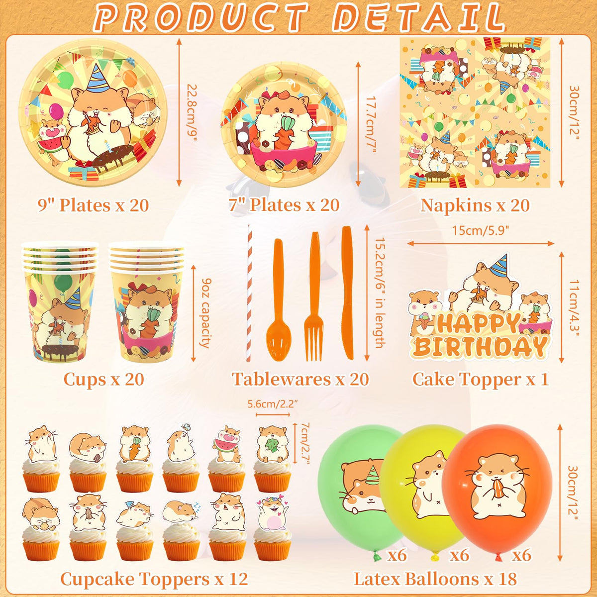 Obussgar hamster pattern banner creates cohesive theme for photos and setup