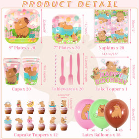 Obussgar Pink Capybara pattern banner adds festive charm to the setup.